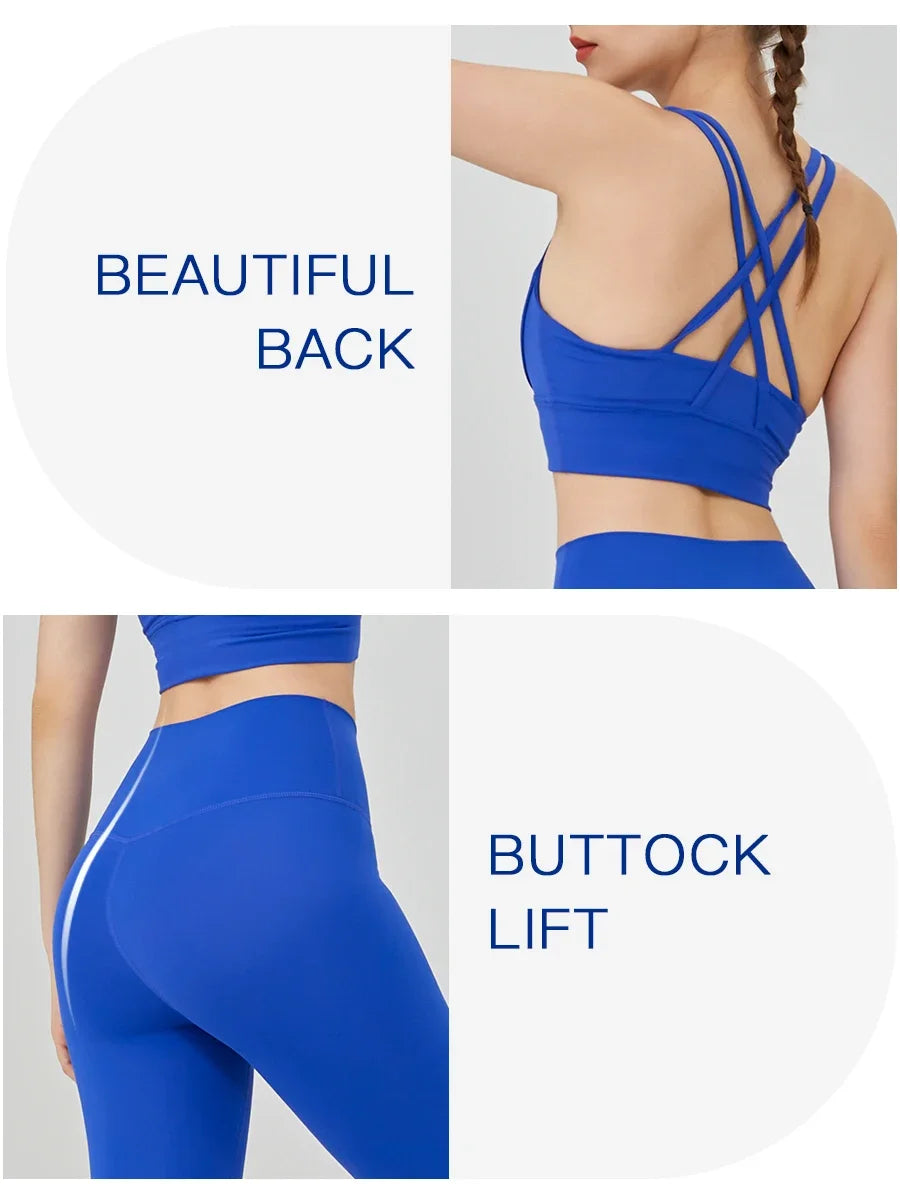 2 Pieces Yoga Sports Set Women Quick-Drying Gym Set Women Running Workout Long Sleeve Sports Shirt Yoga Clothing