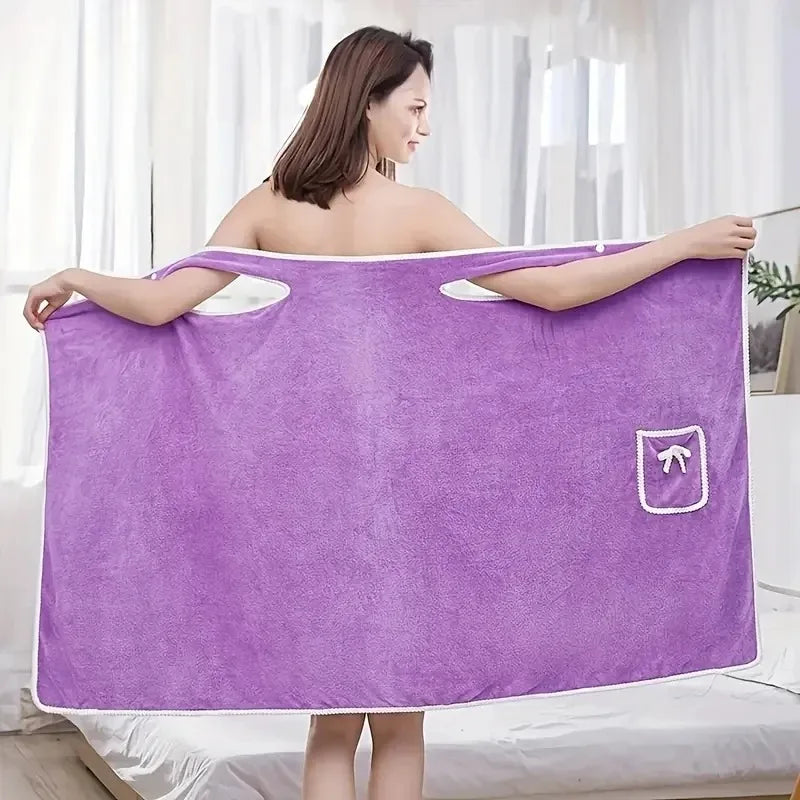 Womens Bath Towels Girls Wearable 135*80Cm Fast Drying Bathing Beach Spa Bathrobes Wash Clothing, Shower Bath And Gym Towel