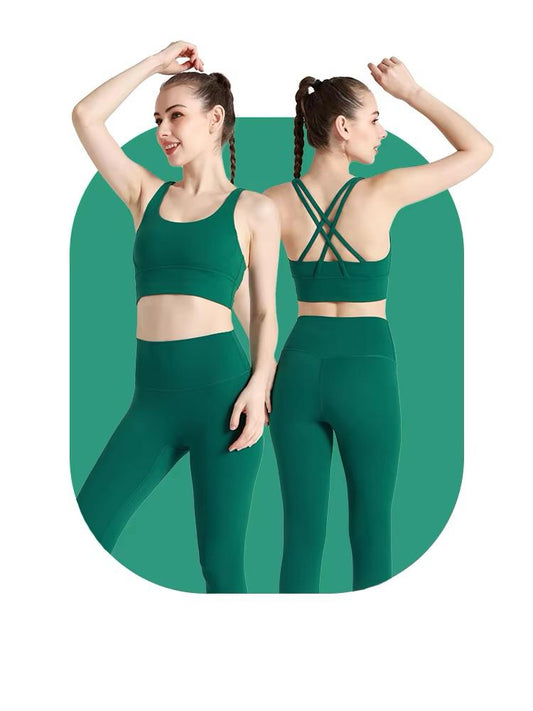 2 Pieces Yoga Sports Set Women Quick-Drying Gym Set Women Running Workout Long Sleeve Sports Shirt Yoga Clothing