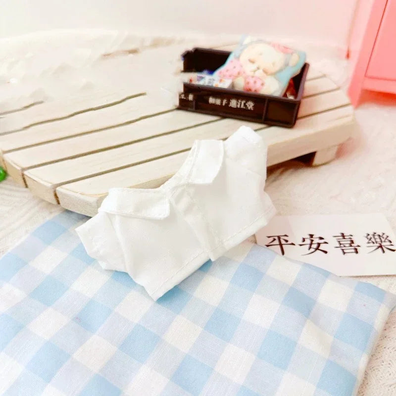 New corduroy For Labubu Doll Clothing Set Hat 17cm Clothes Shoes Doll DIY Accessories Training Sitting Party Games Toys Gifts